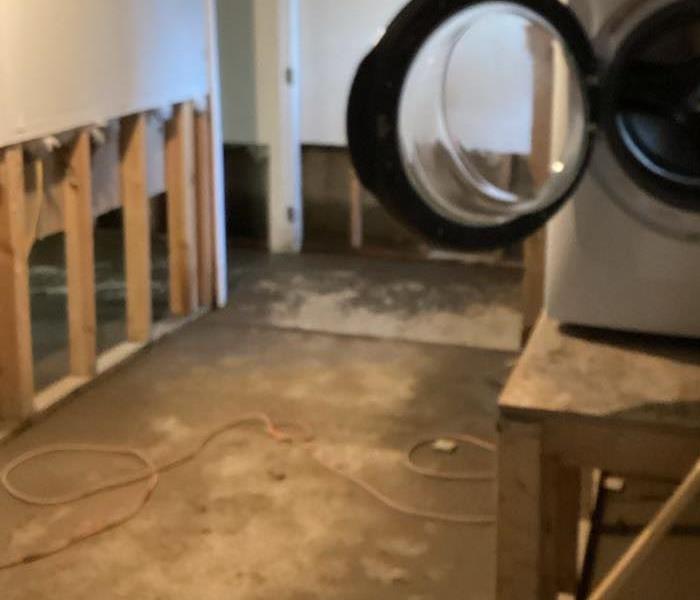 Laundry room after flood